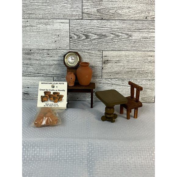 Other - Vintage Wood Miniature Doll House Furniture- Some New